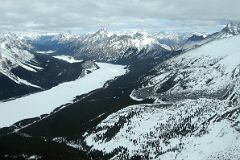 39 Goat Range, Spray Lake, Mount Rundle, Three Sisters Faith Peak, The Rimwall, Windtower, Mount Lougheed From Helicopter Between Mount Assiniboine And Canmore In Winter